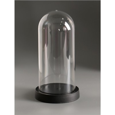 Купол-клош на подставке пластик, 10.8×10.8×21.5 см