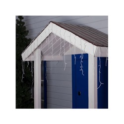 Гирлянда «Бахрома» 4×0.6 м, IP44, белая нить, 180 LED, свечение синее, 8 режимов, 220 В