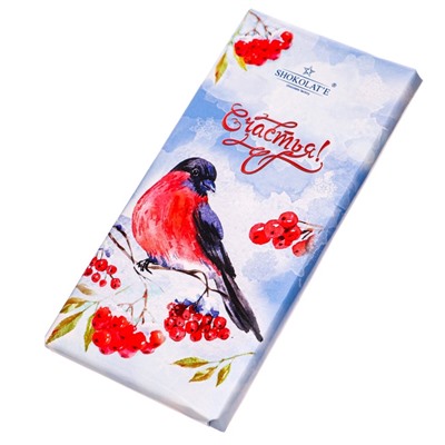 Шоколад молочный новогодний«Зимние Снегири», 90 г