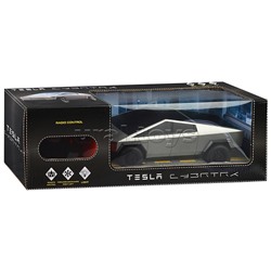 Машина р/у Tesla Cybertruck, 24,5 см, (свет, аккум.) серебристый, в коробке