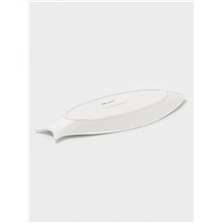 Блюдо для рыбы Доляна White Label, 36×14.5×3 см, фарфор, белое