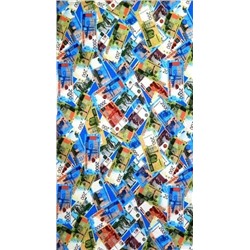 Полотенце банное "Деньги" 80*150 см. вафля хлопок 100%