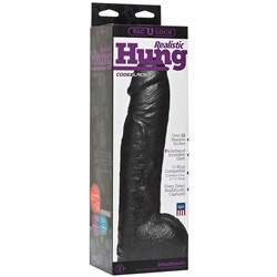 Черная насадка-фаллоимитатор Hung - 30,7 см.