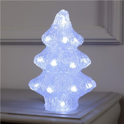 Светодиодная фигура «Ёлочка» 7×21×7 см, акрил, 20 LED, батарейки ААх2 (не в комплекте), свечение белое