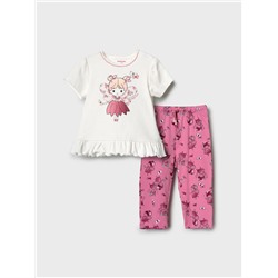 Комплект детский трикотажный для девочек: джемпер (футболка), брюки