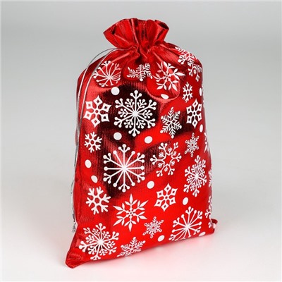 Мешочек подарочный новогодний парча «Метель», 20×30 см ± 1.5 см