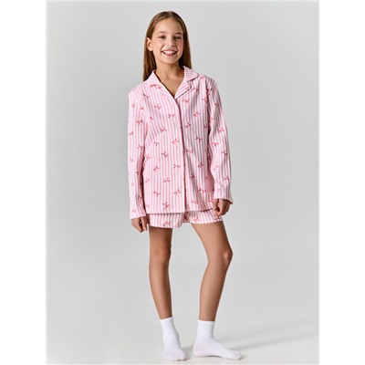 КОМПЛЕКТ ДЛЯ ДЕВОЧЕК (РУБАШКА, ШОРТЫ) 567763