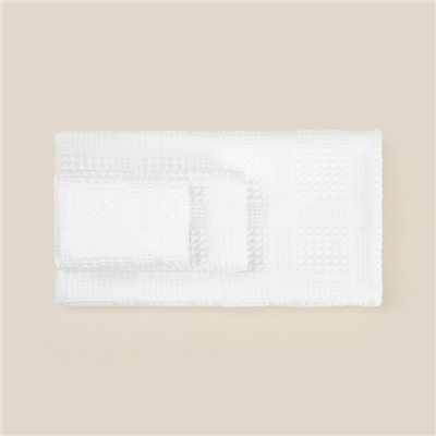 Полотенце вафельное SL HOME: Chess «Блан де Блан», 90×150 см, хлопок 100%, белое