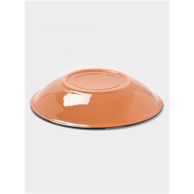 Ляган узбекский Риштанская керамика «Узоры», для плова, d=33 см, глубокий, синий