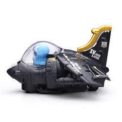 Самолет "Истребитель" на батарейках, в коробке