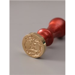 Печать для сургуча с пластиковой ручкой «Венок с буквой A», 2.5×2.5×6.3 см