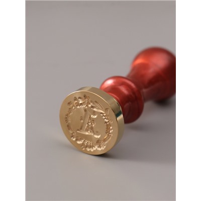 Печать для сургуча с пластиковой ручкой «Венок с буквой A», 2.5×2.5×6.3 см