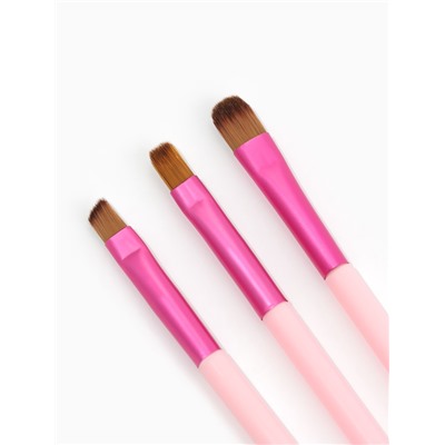 Набор кистей для макияжа, 7 шт., в пластиковом футляре, МИКС