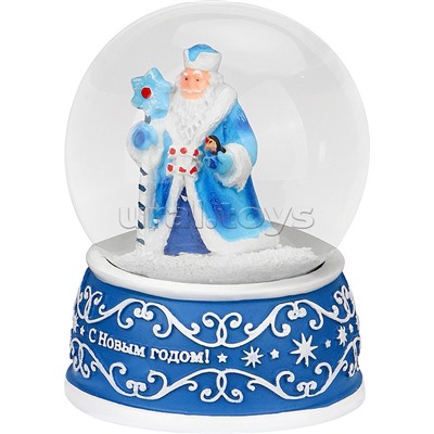 Новогодний сувенир Снежный шар "Дедушка Мороз" d=6,5см