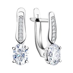 Серьги из серебра куб.циркон., Л-11812