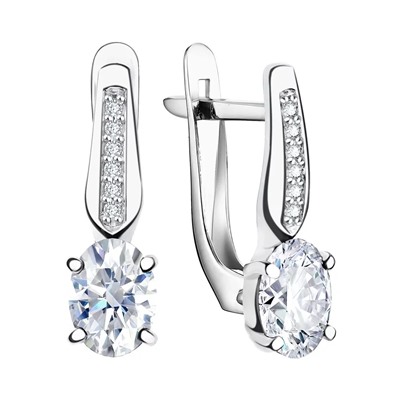 Серьги из серебра куб.циркон., Л-11812