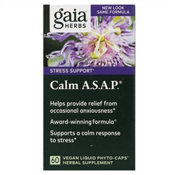 Gaia Herbs, Calm A.S.A.P., 60 Vegan Liquid Phyto-Caps