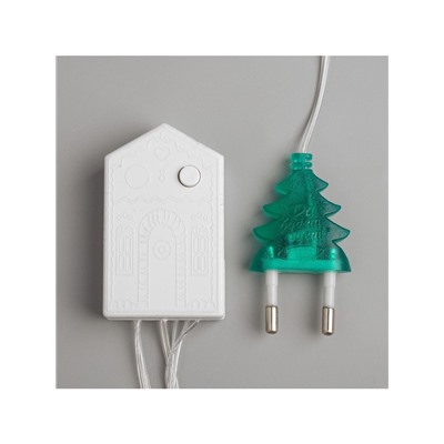 Гирлянда «Нить» 5 м, IP20, прозрачная нить, 50 LED, 8 режимов, 220 В, свечение мульти