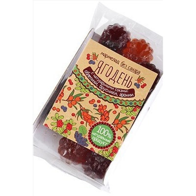 Мармелад "Ягодень" ассорти: Облепиха,брусника, арония 165г ЭКОПРОДУКТЫ, 1187655