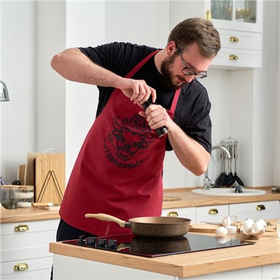 Фартук мужской Этель «Укротитель говядины», 77×75 см, 100 % хлопок