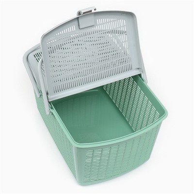 Корзина, 47×36×27.5 см, пластик, оливковая