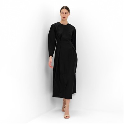 Платье миди женское MINAKU: Casual Collection, чёрное, размер 42