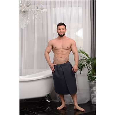 Полотенце для бани и сауны вафельное на липучке НАТАЛИ, 885010