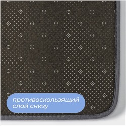 Коврик для ванной и туалета SAVANNA «Стоун», 40×60 см, серый