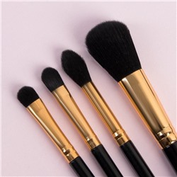 Набор кистей для макияжа SMOKY, 7 шт., чехол на молнии, чёрный