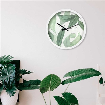 Часы настенные классические, серия: Интерьер, плавный ход, d=30.5 см, циферблат d=27 см, от батарейки 1×AA