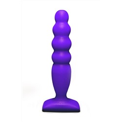 Фиолетовый анальный стимулятор Large Bubble Plug - 14,5 см.