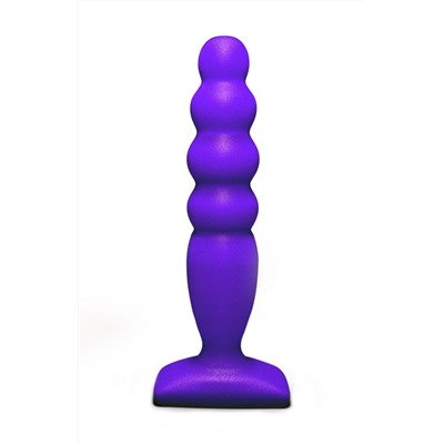 Фиолетовый анальный стимулятор Large Bubble Plug - 14,5 см.