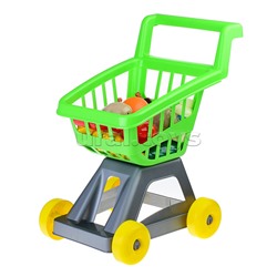 Тележка для супермаркета с продуктами
