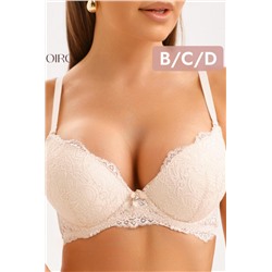 Бюстгальтер 20018 кружевной пушап OIRO (Бежевый)