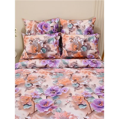 Пододеяльник бязь люкс на молнии - Фиалки