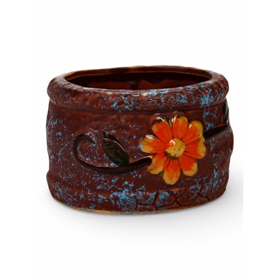 Декоративный горшок для цветов «Цветок», 8×10×10 см, керамический, Greengo