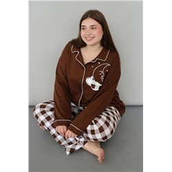 Пижама больших размеров Облако (Коричневый)