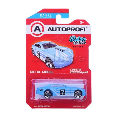 Машинка коллекционная 1:64, Серия Retro Cars, голубой