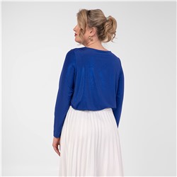 Блуза, трикотаж, васильковый