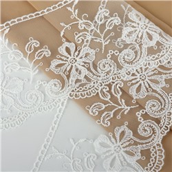 Кружево на сетке, 110 мм, 11±1 м, айвори