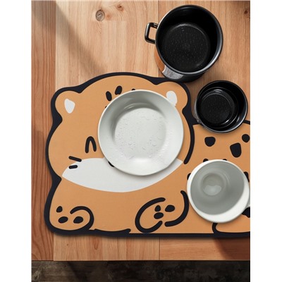 Коврик для дома Доляна «Тигр», влаговпитывающий, 60×39 см