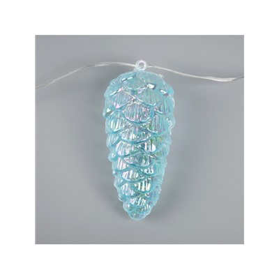 Гирлянда «Нить-грозди» 230 см, нить прозрачная, «Шишки», 30 LED, 4.5 В, батарейки ААх3 (нет в комплекте), свечение тёплое белое