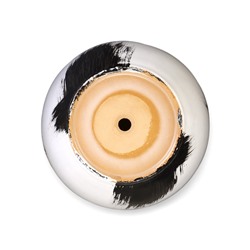 Горшок для цветов «Штрих», 2.5 л, d=19 см, h=17 см, с поддоном, керамика, белый