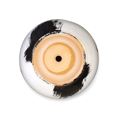 Горшок для цветов «Штрих», 2.5 л, d=19 см, h=17 см, с поддоном, керамика, белый