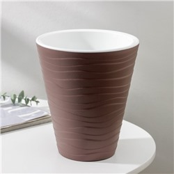 Кашпо для цветов со вставкой «Валенсия», 2.8 л, цвет мокко