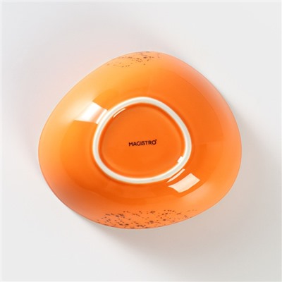 Салатник Magistro «Церера», 440 мл, 15.3×13 см, фарфор, оранжевый