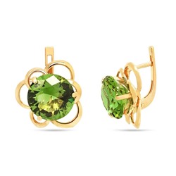 Серьги из серебра султанит, С758з