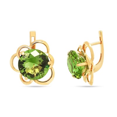 Серьги из серебра султанит, С758з
