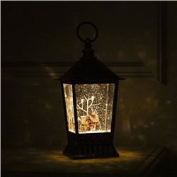 Светодиодная фигура «Фонарь с домиком» 12×24×12 см, пластик, батарейки ААх3 (не в комплекте), USB, свечение тёплое белое
