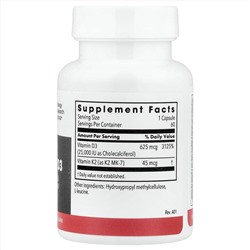 Metabolic Maintenance, Витамин D3 и витамин K2 MK-7, 60 капсул